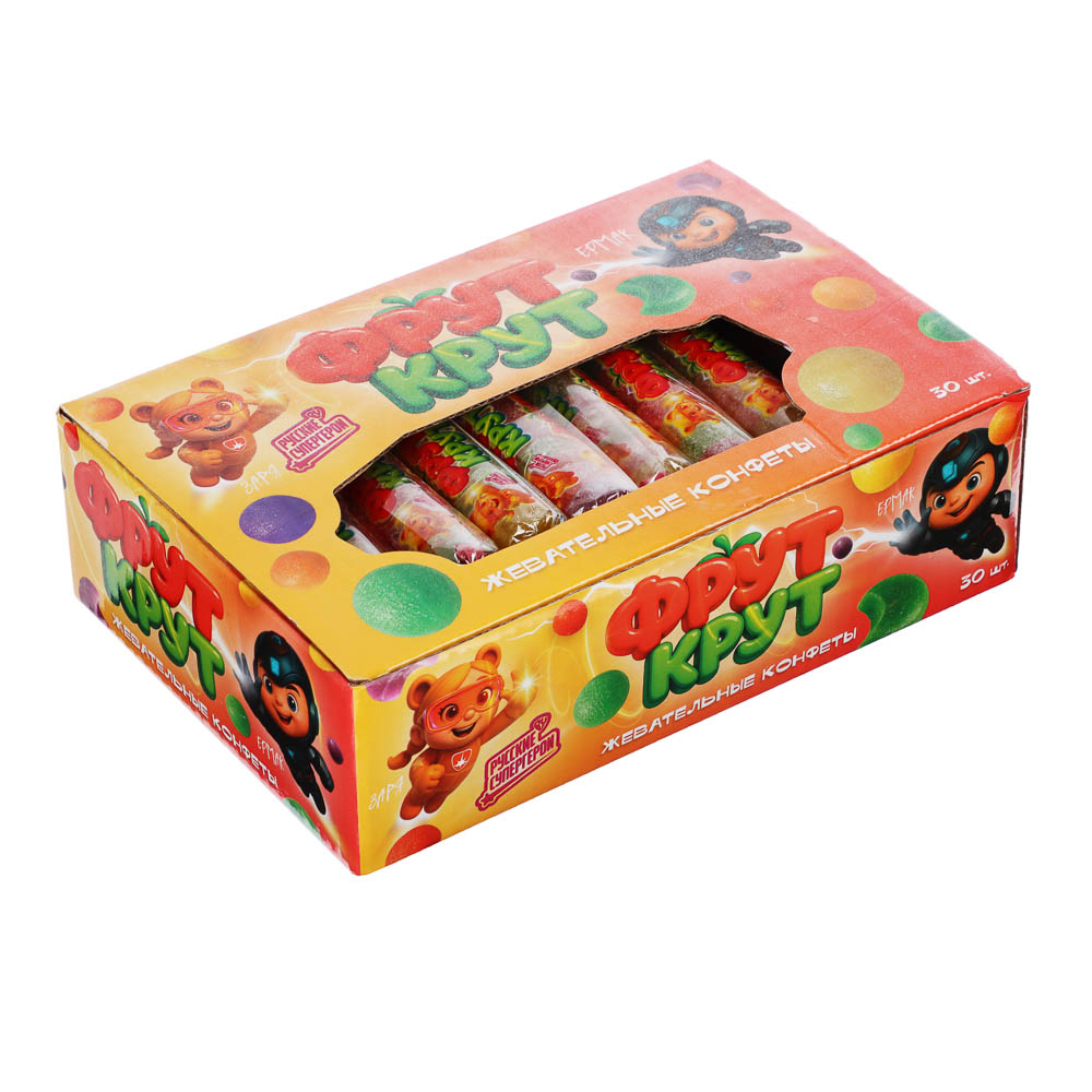 BY Русские Супергерои Жевательный мармелад вкус клубника/яблоко/апельсин/виноград/ананас 29 гр., арт.№ 347-536