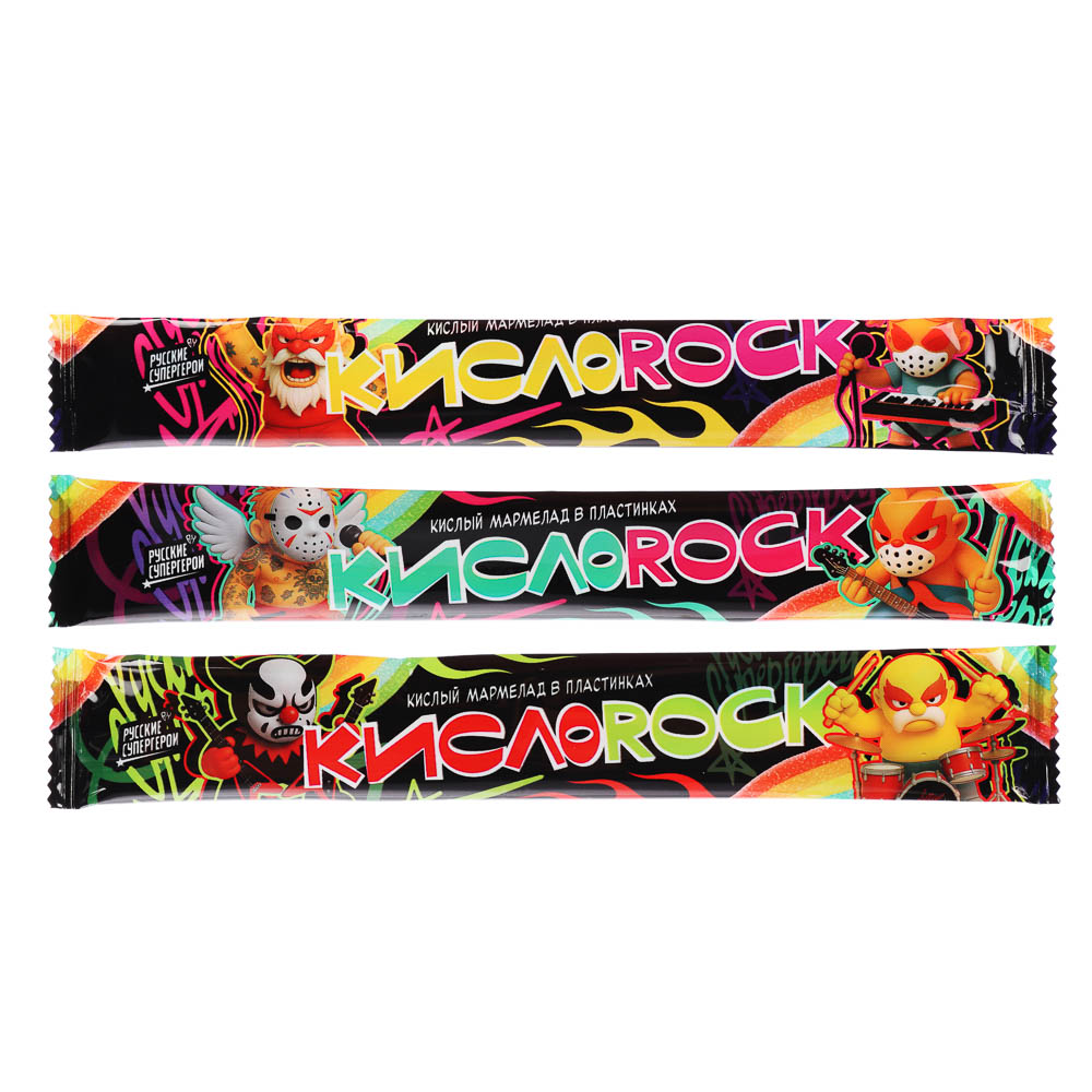 BY Русские Супергерои Мармелад кислый в пластинках со вкусом фруктовая смесь 8,5 гр., арт.№ 347-537