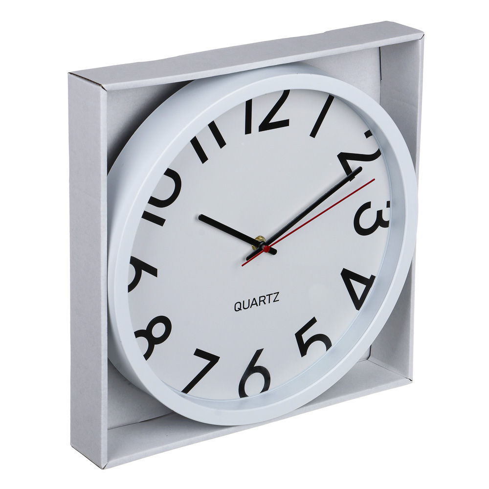 LADECOR CHRONO Часы настенные круглые, пластик, d30 см, 1xAA, арт.06-17, арт.№ 581-309