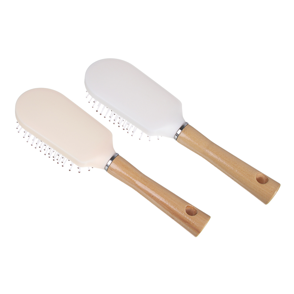 ЮНИLOOK Расческа массажная Эко, пластик, дерево, 22,7х6,2см, 2 цвета, арт.№ 319-145