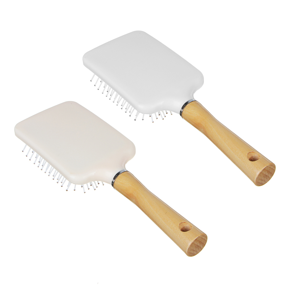 ЮНИLOOK Расческа массажная Эко, пластик, дерево, 24,5х8см, 2 цвета, арт.№ 319-146