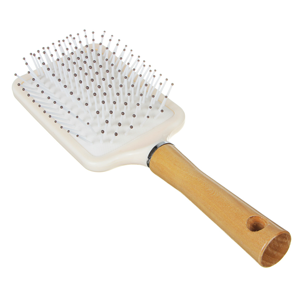 ЮНИLOOK Расческа массажная Эко, пластик, дерево, 24,5х8см, 2 цвета, арт.№ 319-146