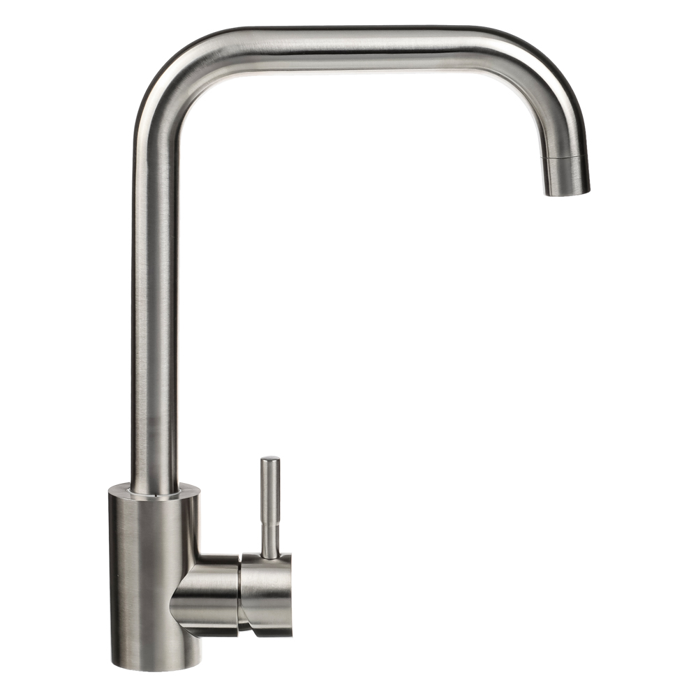 СоюзКран Смеситель для кухни, поворотный излив 30см, керам. картридж 35мм, нерж. сталь, SS01-G132, арт.№ 567-091