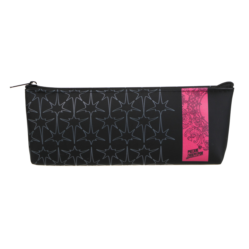 Пенал прямоугольный, 21x3x8см, BY Русские Супергерои "Ночь" 1 отделение на молнии, силикон, арт.№ 801-110