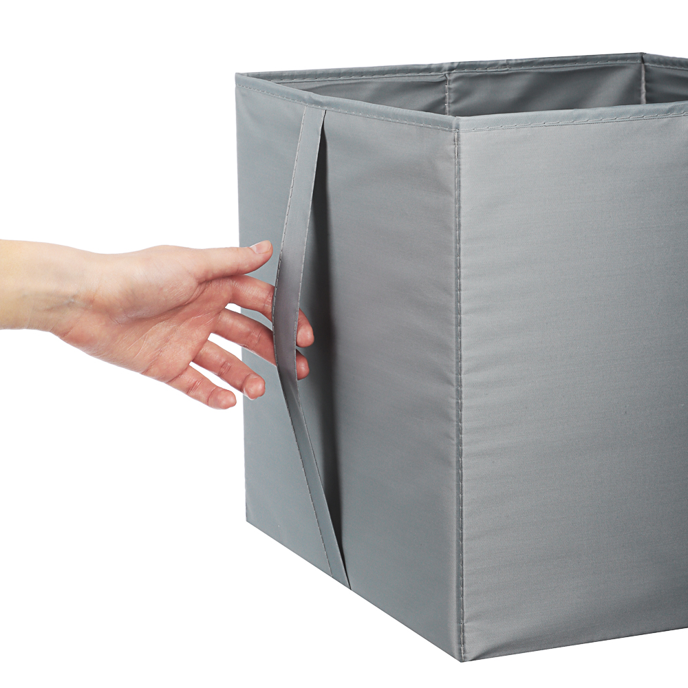 VETTA Короб без крышки, 30х30х30 см, Швеция, полиэстер, серый, арт.№ 457-707