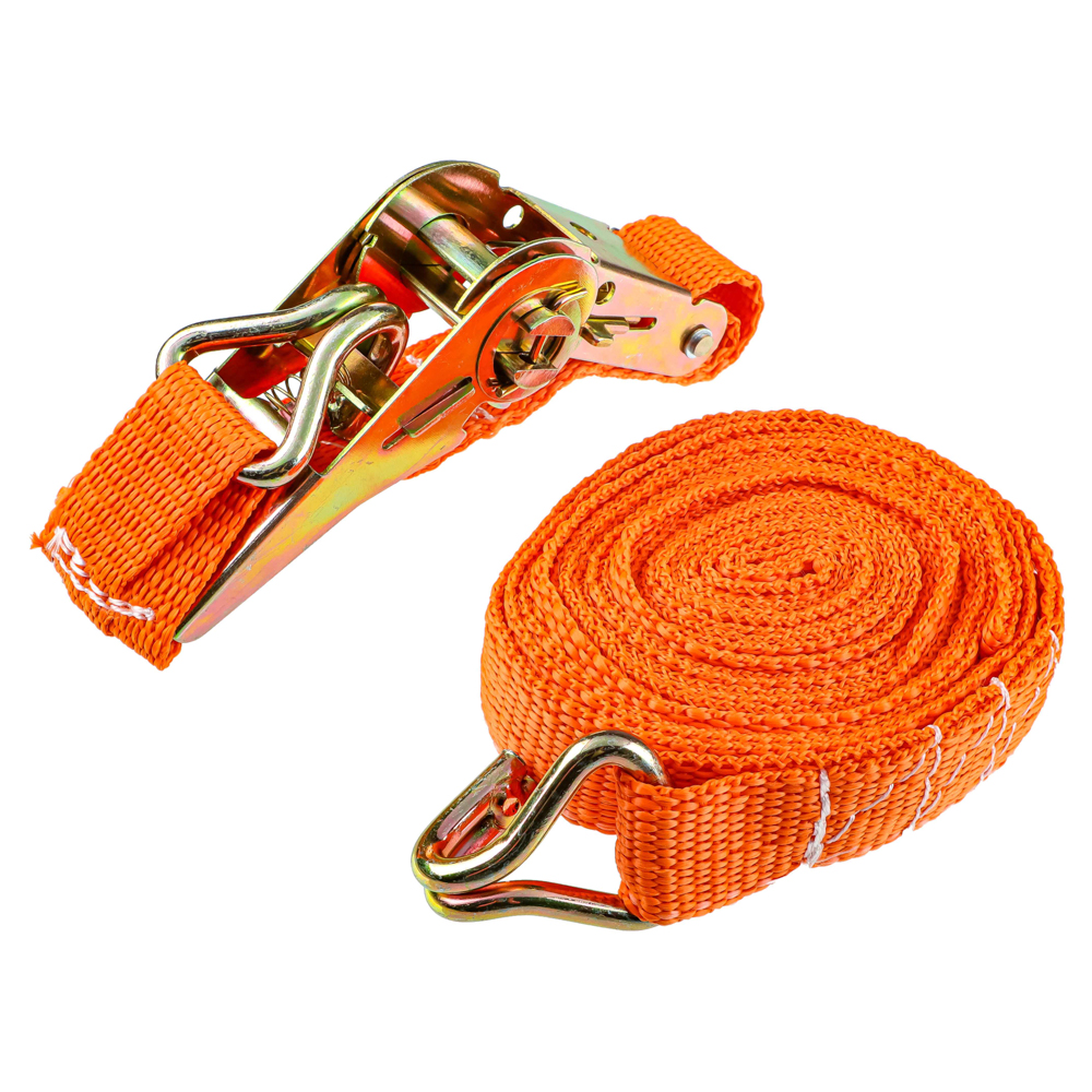 ЕРМАК Стяжка груза с храповиком 110мм, 4м, шир.ленты 25мм, 500/900кг, блистер, арт.№ 746-037