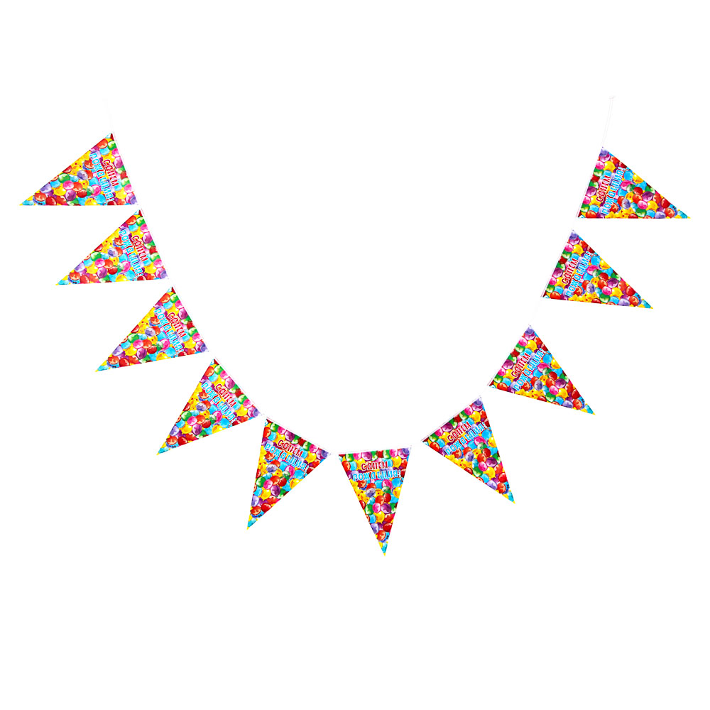 Капитан Весельчак Растяжка флажки "С Днем Рождения" бумага, 230х29см,3 вида, 521071/062/061, арт.№ 521-090