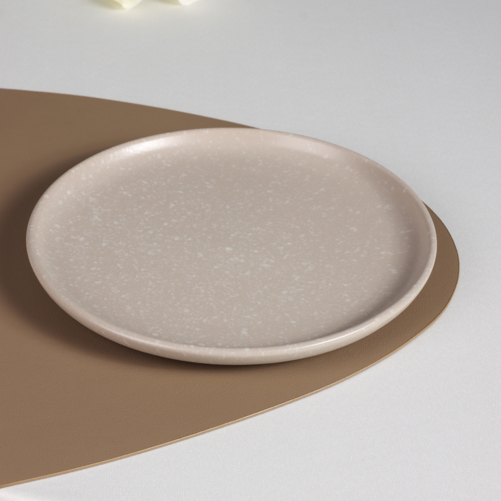 MILLIMI Тарелка десертная 20х2см, керамика, бежевый, арт.№ 824-181