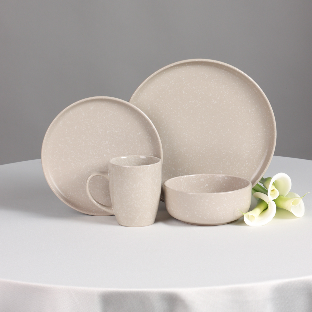 MILLIMI Тарелка десертная 20х2см, керамика, бежевый, арт.№ 824-181