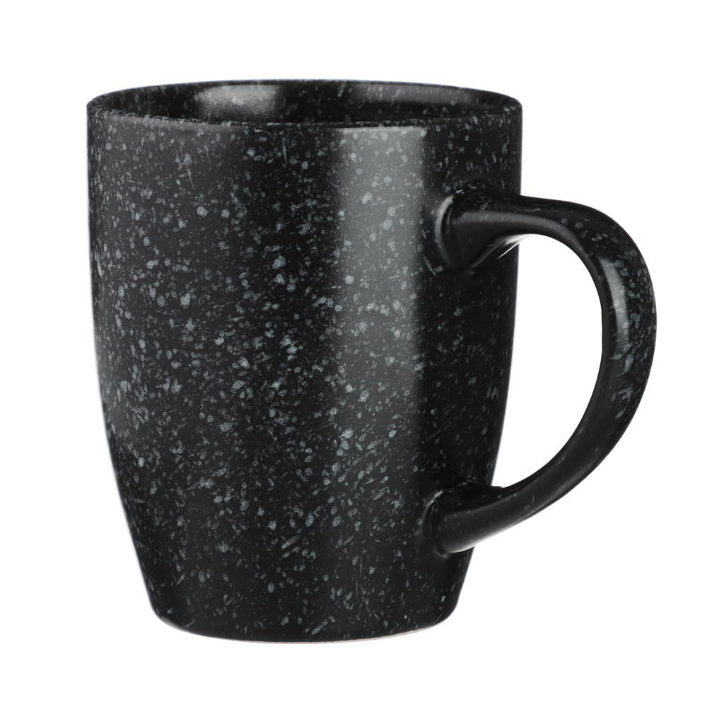 MILLIMI Набор столовой посуды 16 предметов (тарелка 26 см - 4 шт., тарелка 20 см - 4 шт., салатник 14 см - 4 шт., кружка 340 мл - 4 шт.) керамика, черный, арт.№ 824-184