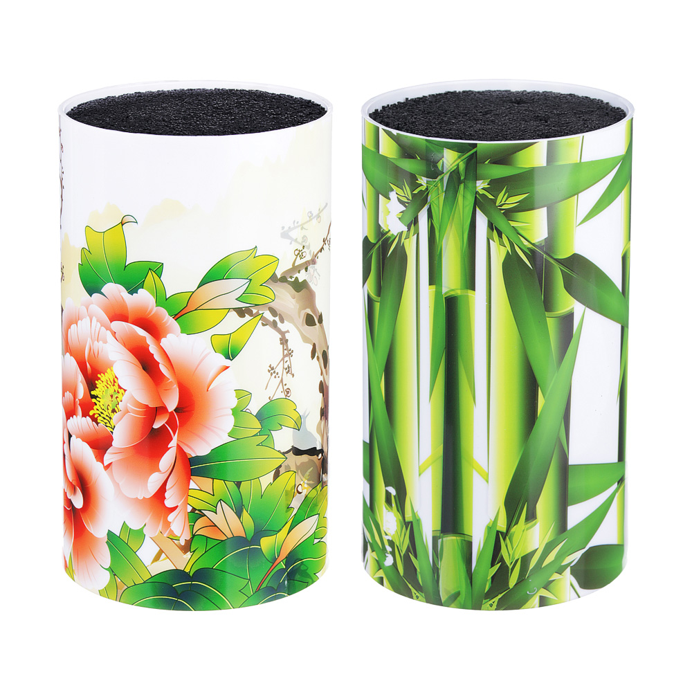 Подставка для ножей круглая, h=18см, полипропилен, 2 дизайна, арт.№ 838-037