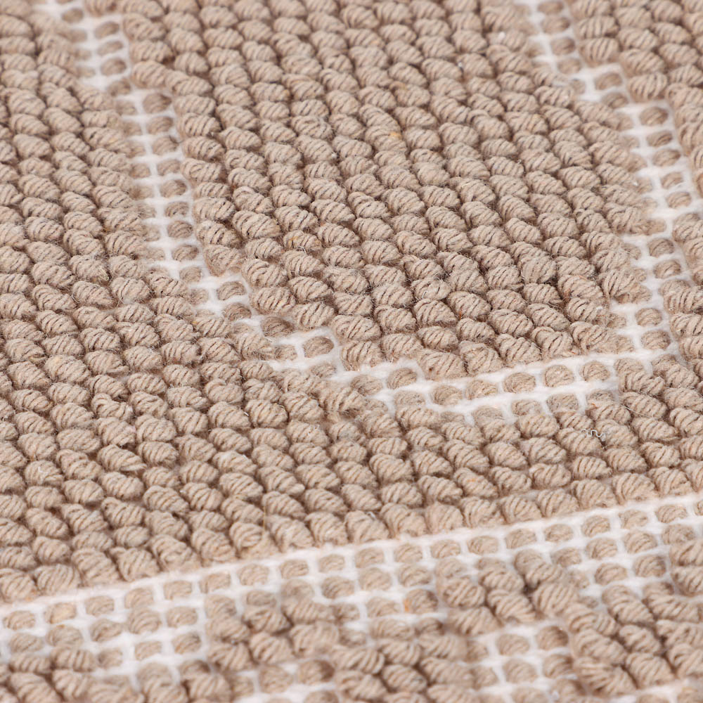 Коврик петельный, хлопок, 60x40см, одинарный, бежевый, арт.№ 462-840