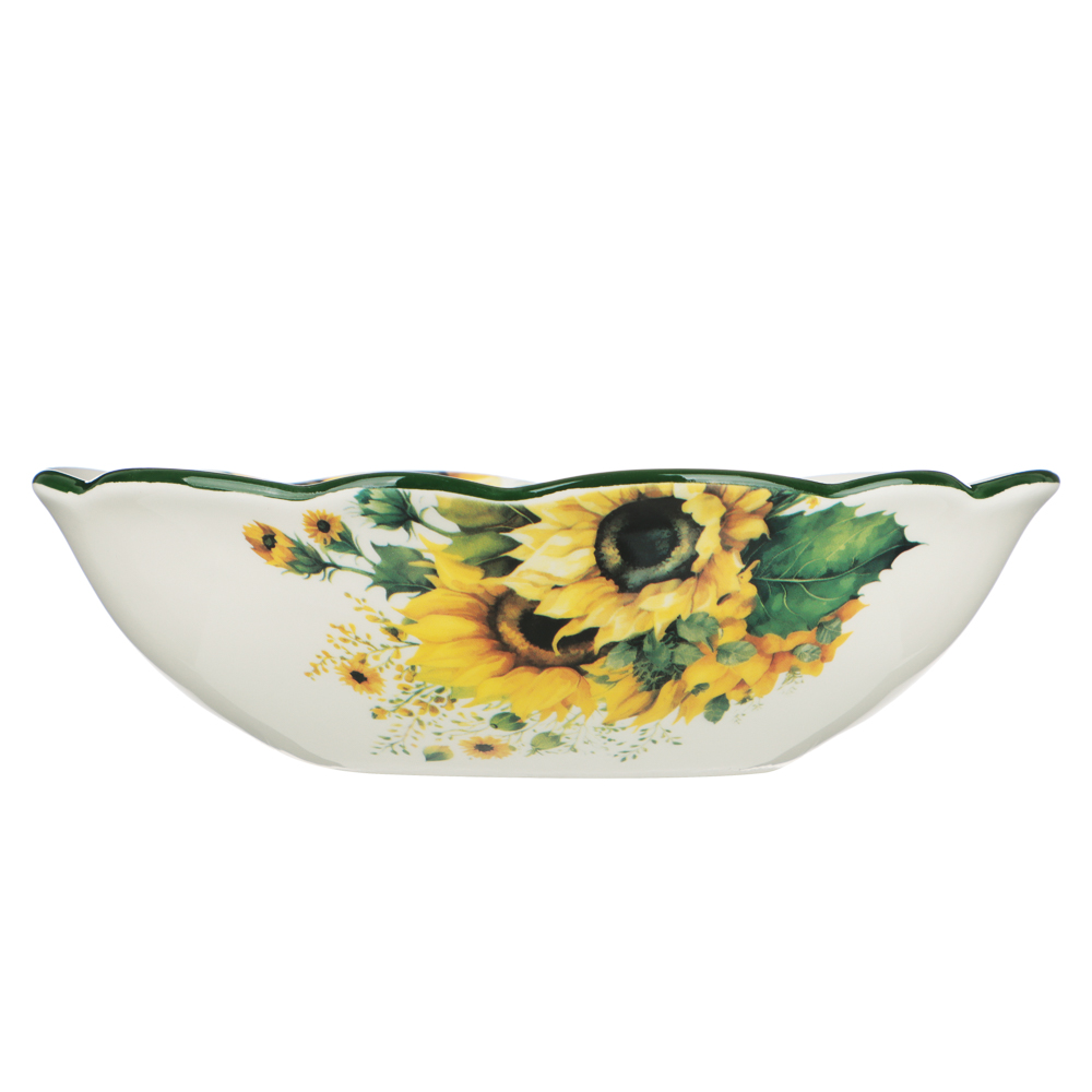 MILLIMI Подсолнухи Салатник, 800мл, 20,5х6см, керамика, арт.№ 824-661