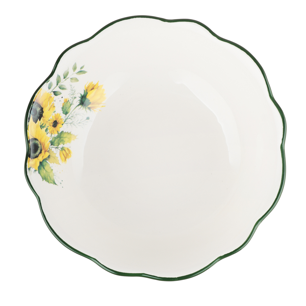 MILLIMI Подсолнухи Салатник, 800мл, 20,5х6см, керамика, арт.№ 824-661