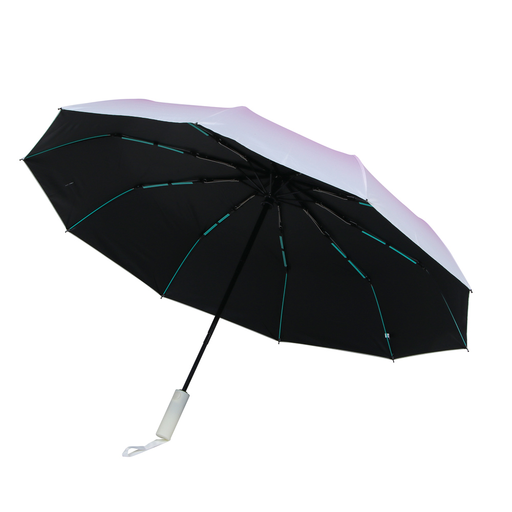 Зонт автомат, усиленный, стекловолокно, металл, пластик, ПЭ, винил, d103см, 10 спиц, 4 цвета, #2, арт.№ 302-393
