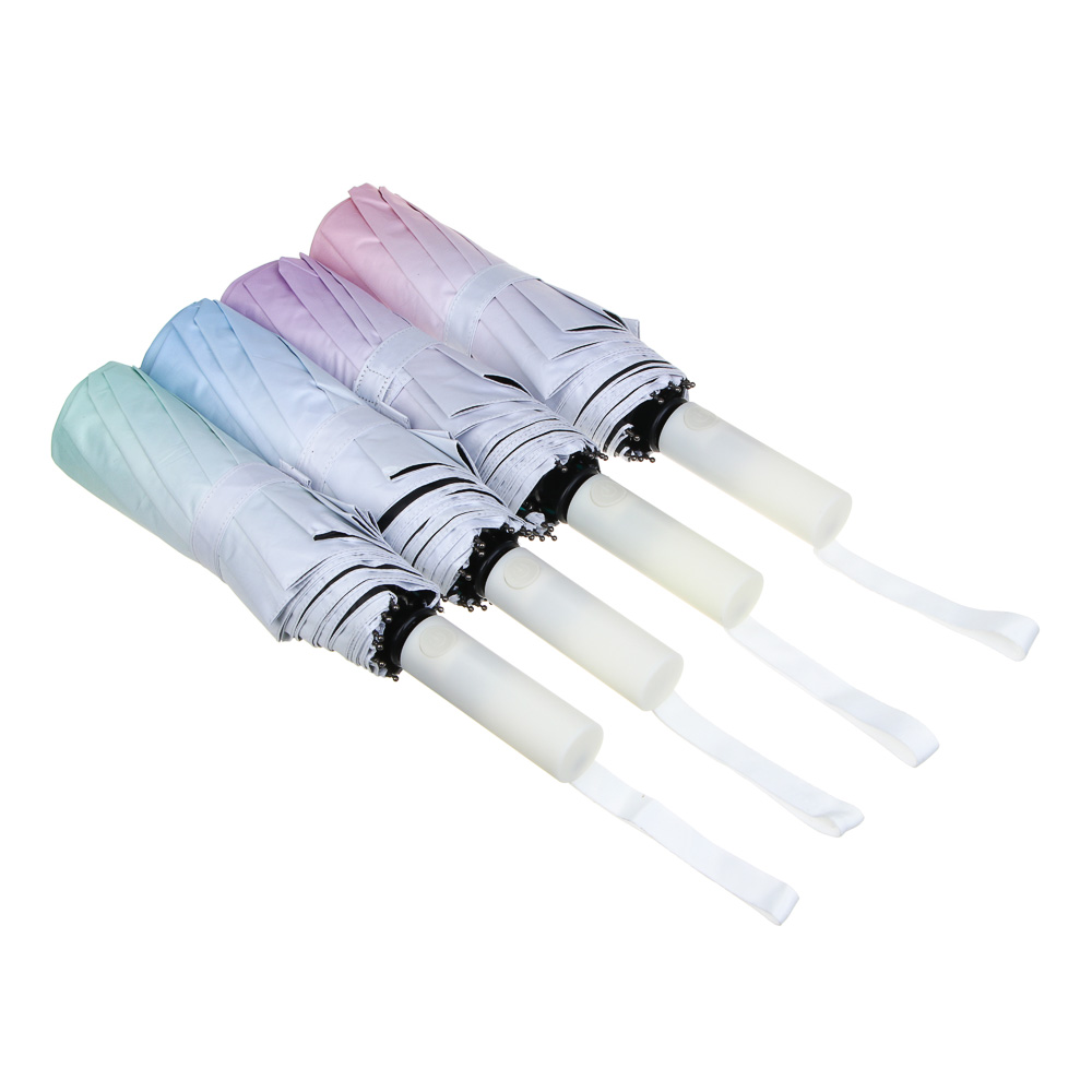 Зонт автомат, усиленный, стекловолокно, металл, пластик, ПЭ, винил, d103см, 10 спиц, 4 цвета, #2, арт.№ 302-393