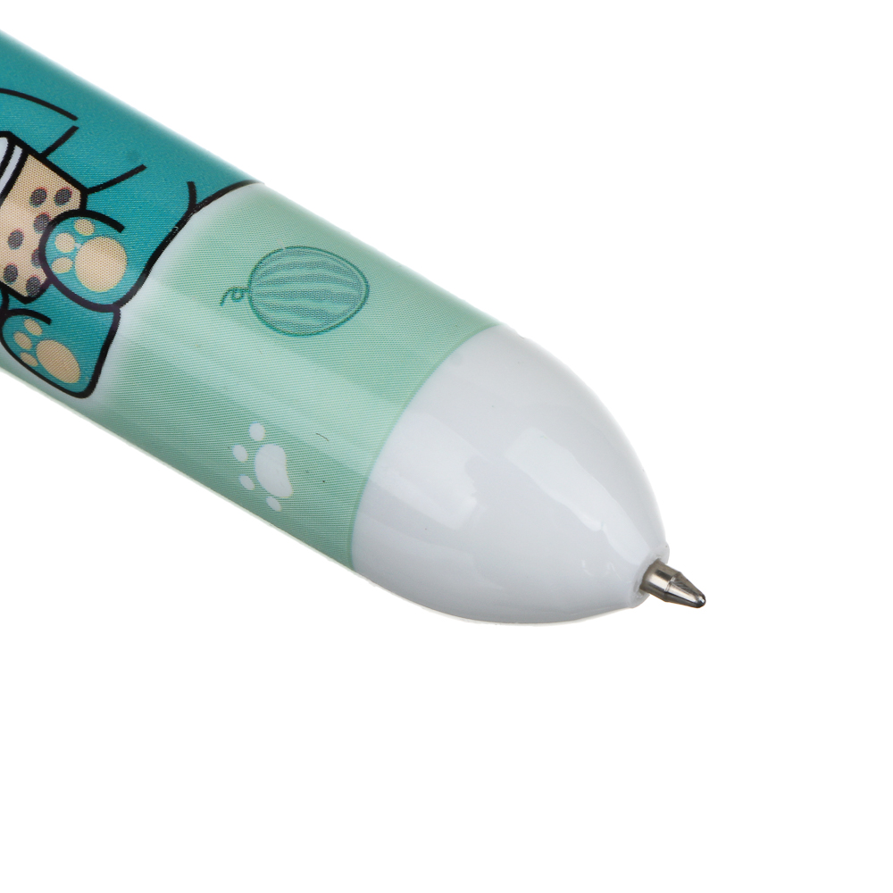 Ручка шариковая 10-цветная, фигурный наконечник, корпус 14,5-15,8 см, 4 дизайна, пластик, арт.№ 591-023