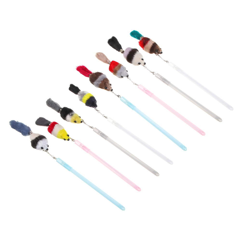 Ручка шариковая синяя, подвеска в форме мышки, корпус 17 см, 4 дизайна, арт.№ 591-025