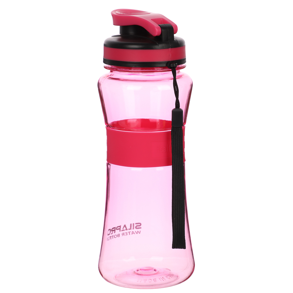 SILAPRO Спортивная бутылка с сеточкой 22х8см, 700мл, силикон, PC, арт.№ 088-010