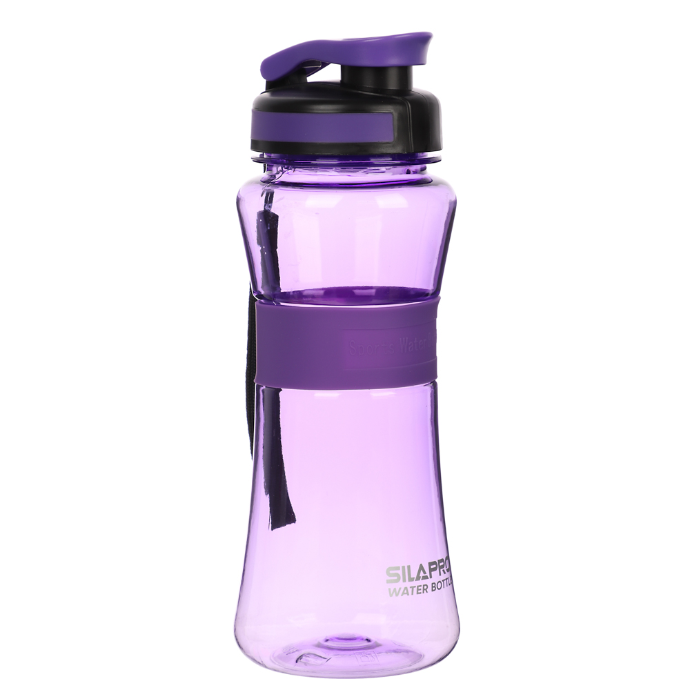 SILAPRO Спортивная бутылка с сеточкой 22х8см, 700мл, силикон, PC, арт.№ 088-010