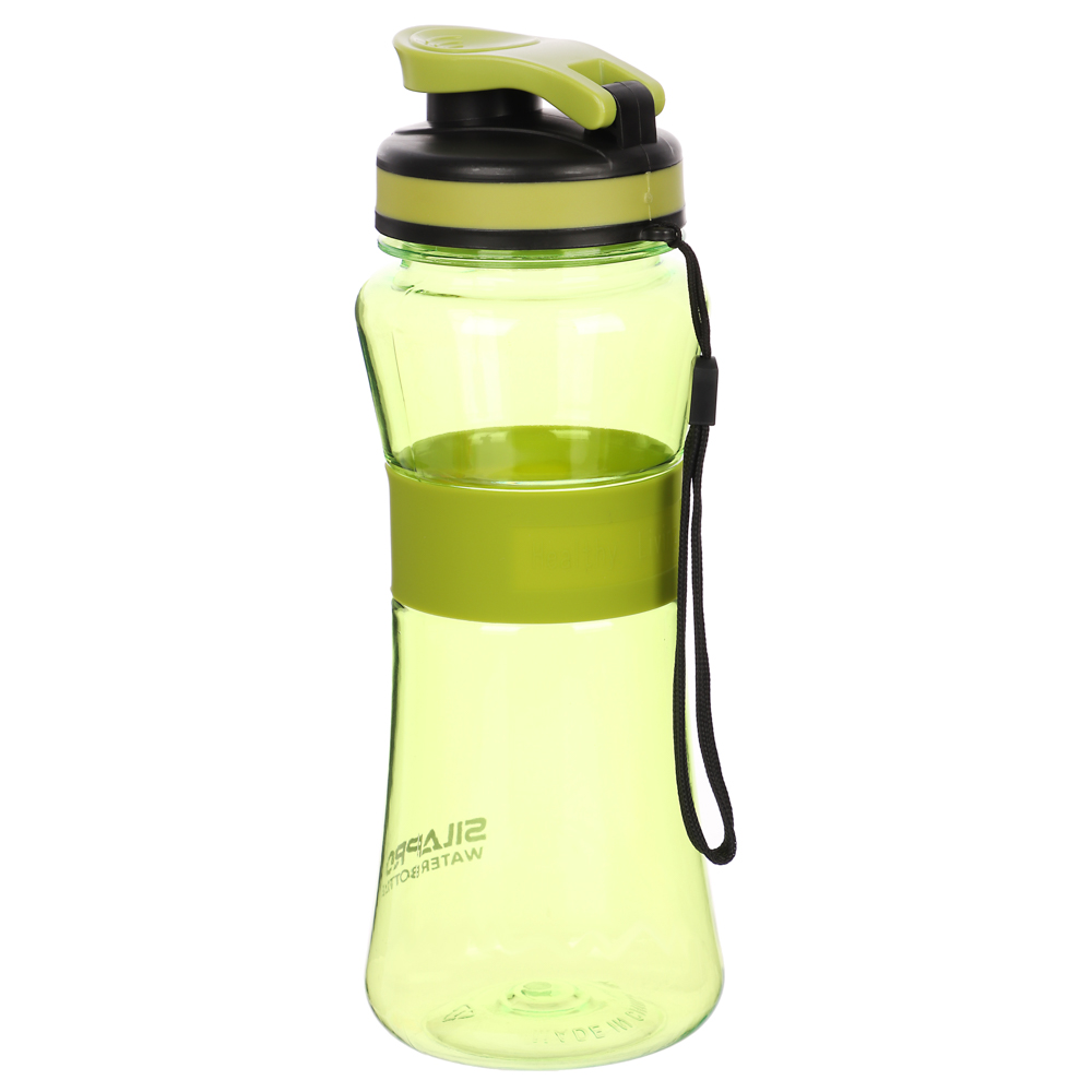 SILAPRO Спортивная бутылка с сеточкой 22х8см, 700мл, силикон, PC, арт.№ 088-010