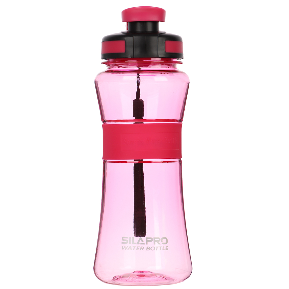 SILAPRO Спортивная бутылка с сеточкой 22х8см, 700мл, силикон, PC, арт.№ 088-010
