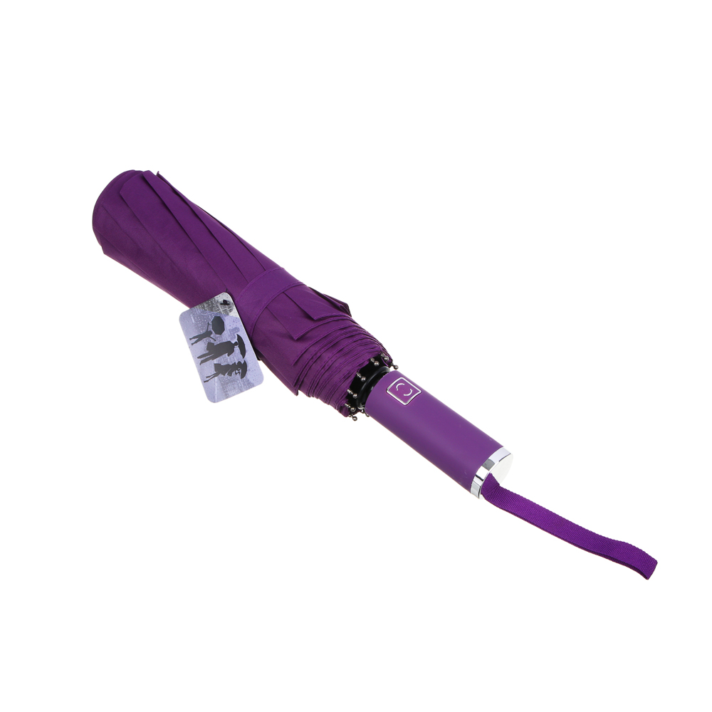 Зонт универсальный, автомат, металл, пластик, полиэстер, 58,5см, 10 спиц, 6 цветов, арт.№ 302-319