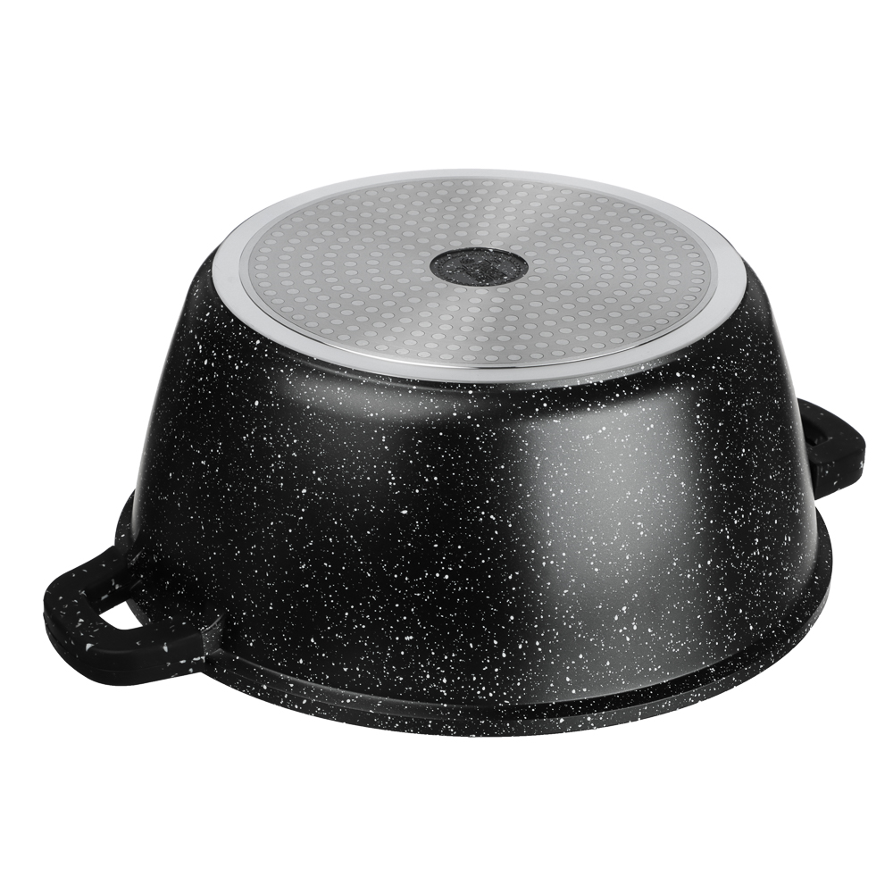 Набор кастрюль SATOSHI Лион 4 предмета 28 см, 32см; 6,3 л, 9,3 л +крышки, а/п покрытие мрамор, силиконовые протекторы ручек, индукция, арт.№ 846-688