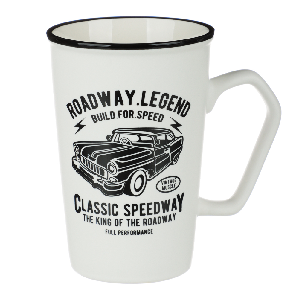 MILLIMI Ретро Кружка 410мл, фарфор, 4 дизайна, арт.№ 806-069