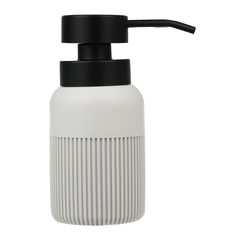 Диспенсер для жидкого мыла тм VETTA Модена, 230мл, полирезин, молочный, 7x7x15см, арт.№ 463-598