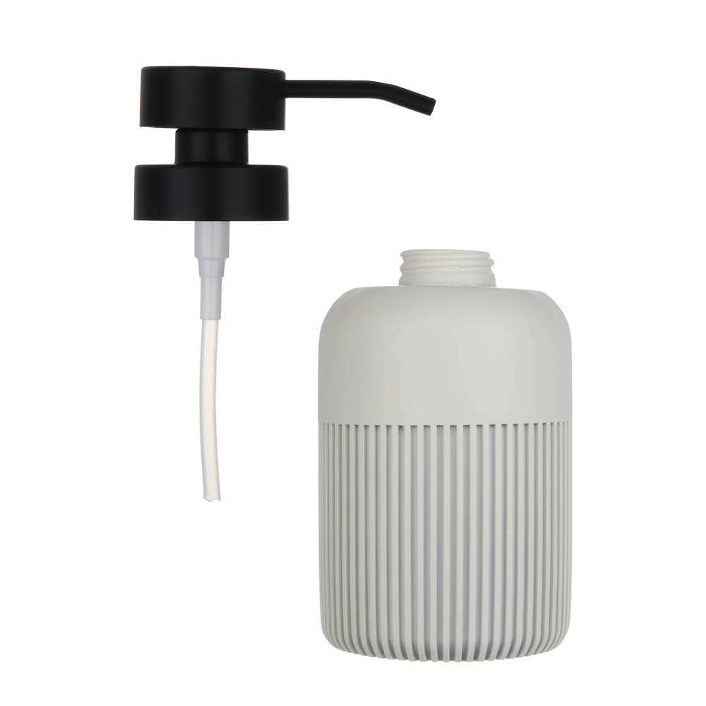 Диспенсер для жидкого мыла тм VETTA Модена, 230мл, полирезин, молочный, 7x7x15см, арт.№ 463-598