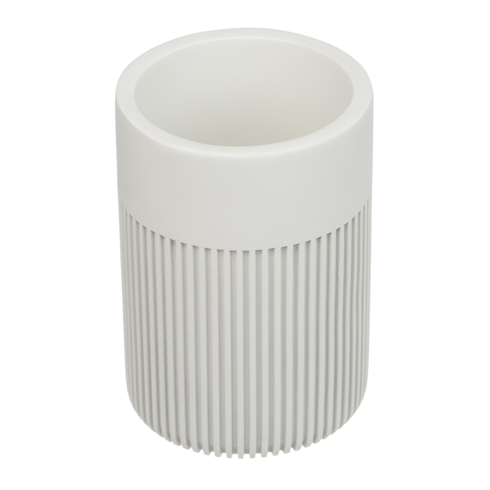 Стакан для ванной комнаты тм VETTA Модена, полирезин, молочный, 7x7x10 см, арт.№ 463-599