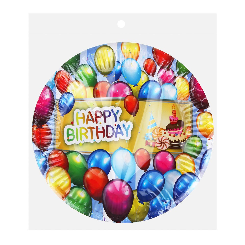 Набор бумажных тарелок тм Fntastic, 6 шт, d18см, 3 вида, арт.№ 530-222