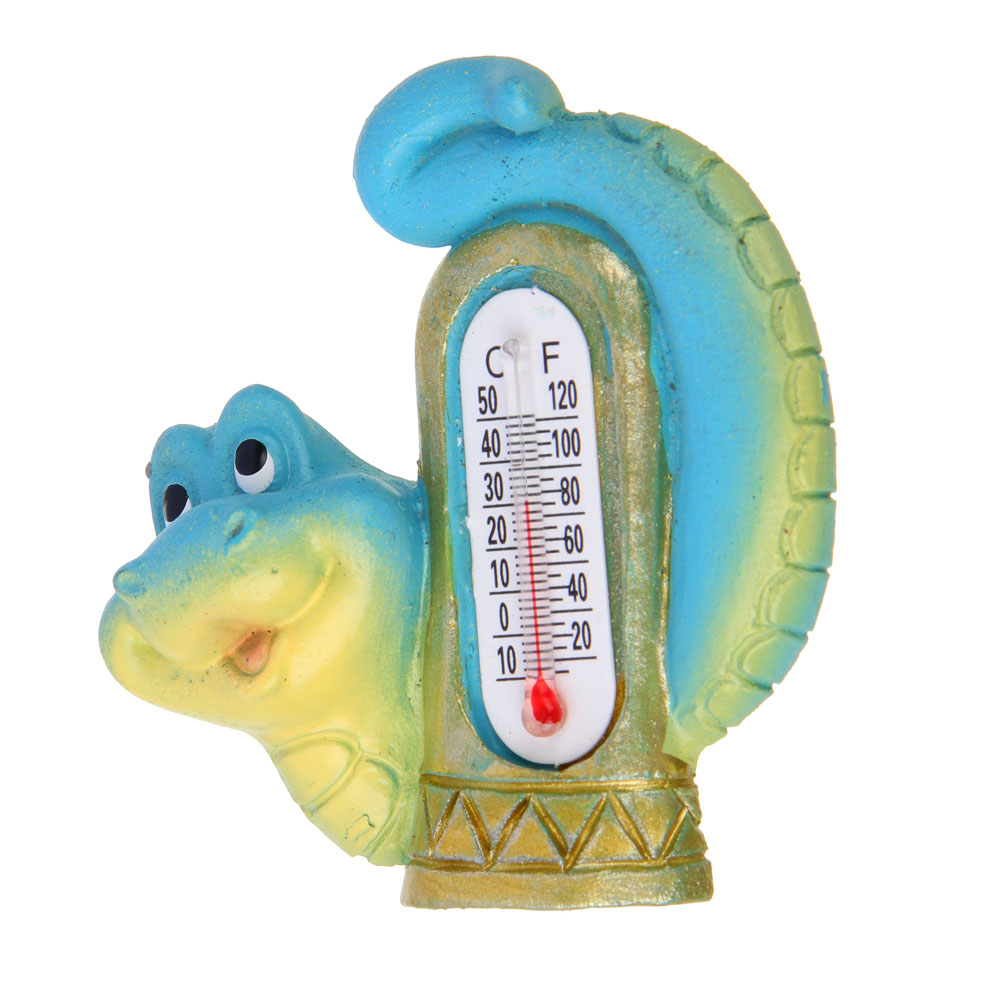 СНОУ БУМ Магнит Символ Года, с термометром, полистоун, 3,5х1,5х6 см,2 дизайна, арт.№ 705-006