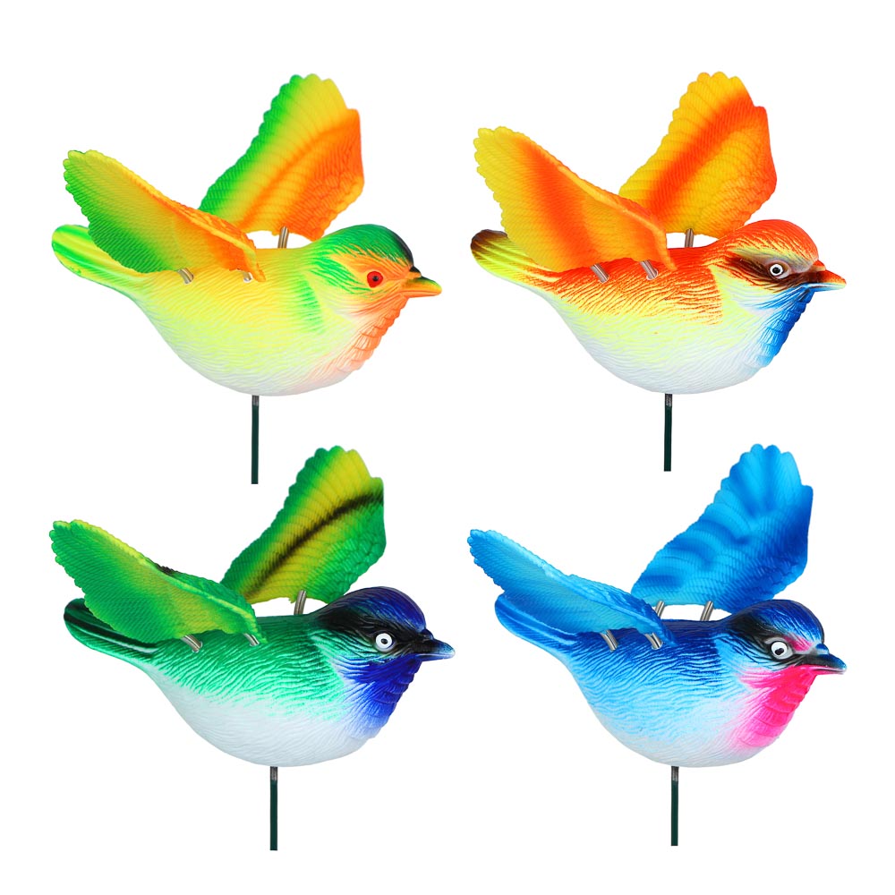 INBLOOM Фигурка на стержне 60см "Птица", пластик, 4 цвета, арт.№ 153-111