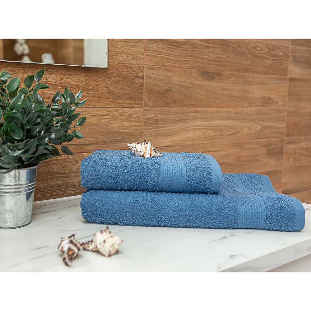 PROVANCE Наоми Полотенце махровое, 100% хлопок, 70х130см, 360гр/м, синий, арт.№ 484-933