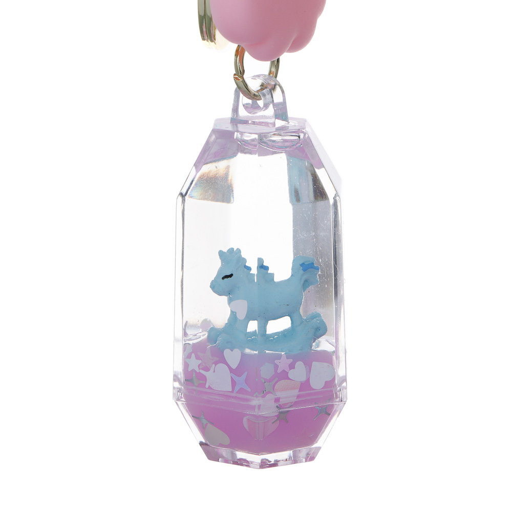 Брелок "Лошадка-Единорог" 2,5x5,5 см СНОУ БУМ, акрил, полистоун, металл, 4 дизайна, арт.№ 705-021