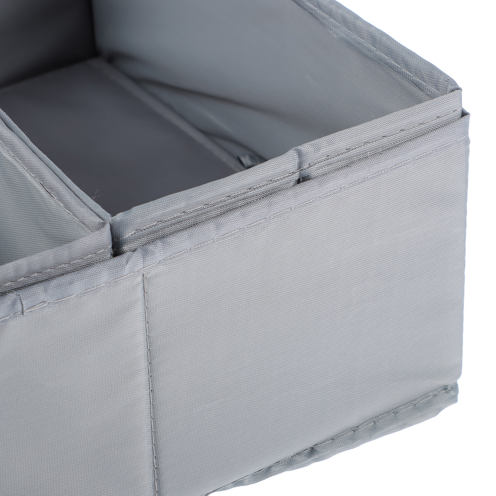 VETTA Короба без крышки, набор 3 шт., 28х28х12см, 28х14х12см, 14х14х12см, полиэстер, серый, арт.№ 457-753