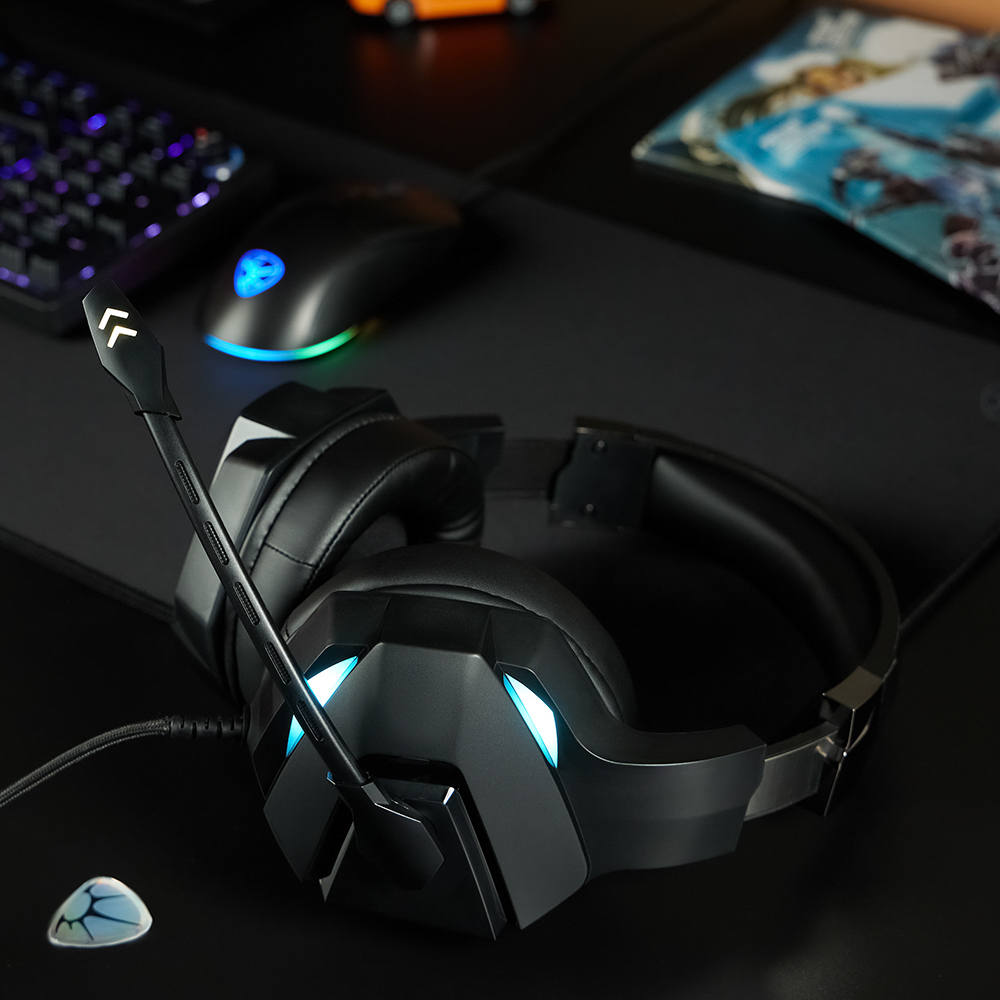 Наушники проводные с микрофоном игровые BY Topfhelm Type-C USB(A)3,2 м,VS7.1,Виброшок,настр. RGB, арт.№ 410-088