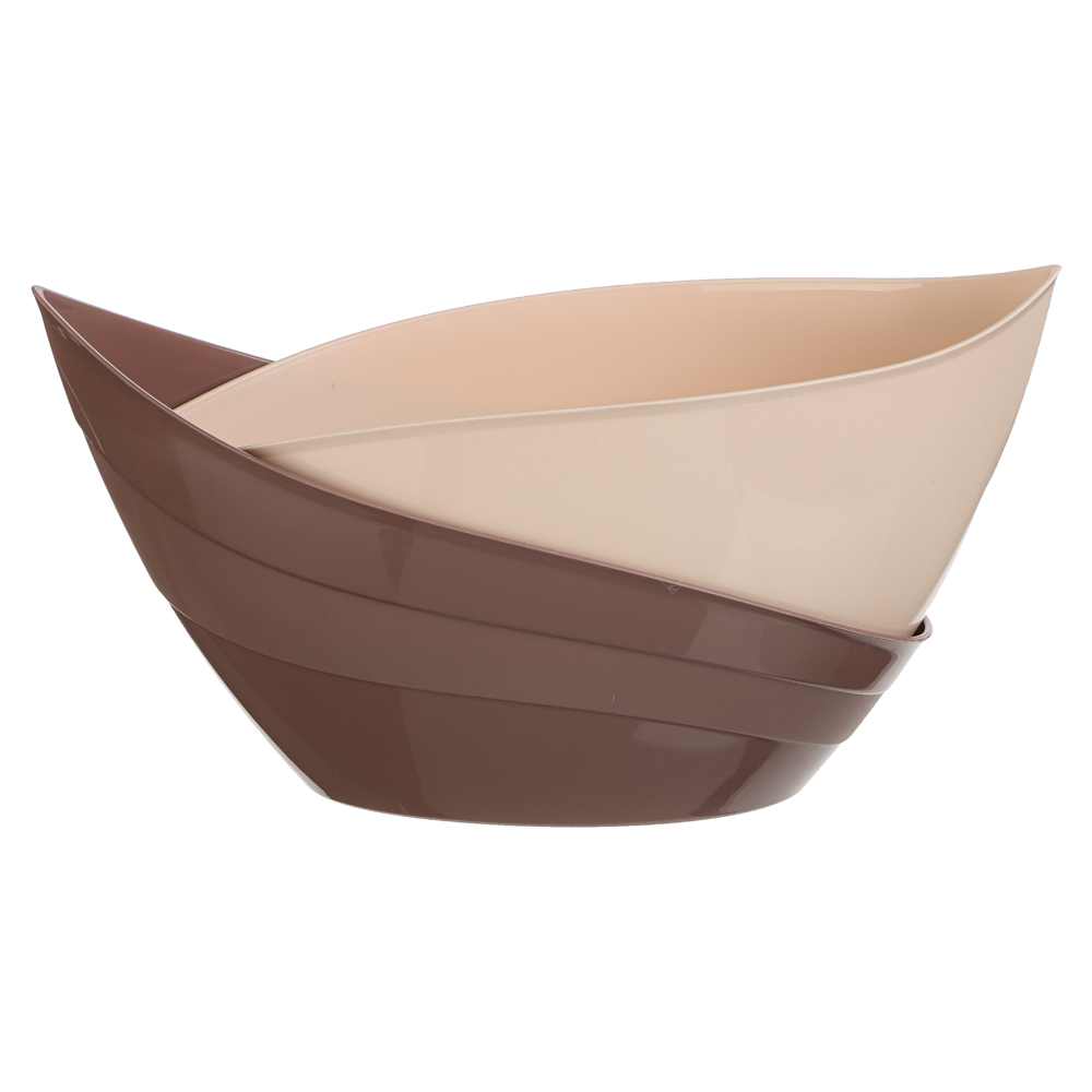 Кашпо "Гармония" 1,5л, полипропилен, мокко/пудра, арт.№ 164-331