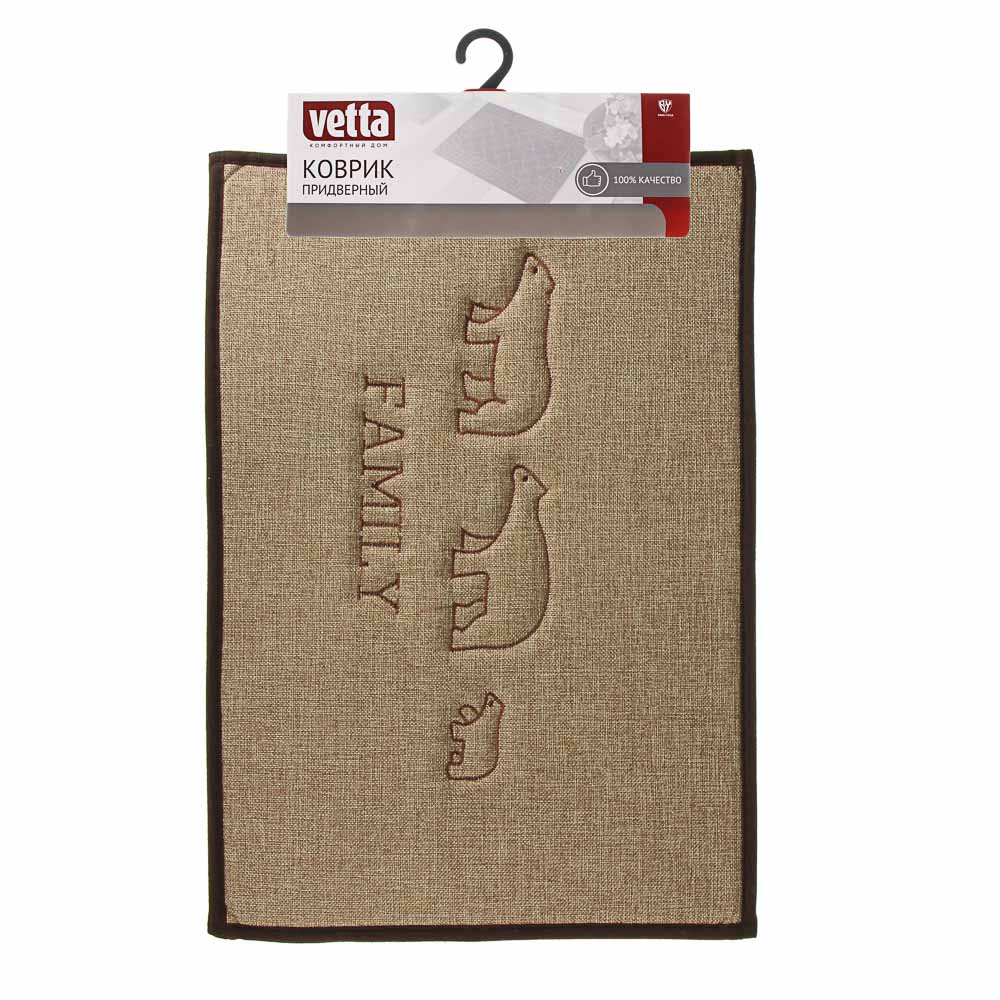 VETTA Коврик в прихожую "Звери", льняное полотно, 40-60см, 2 дизайна, арт.№ 466-293