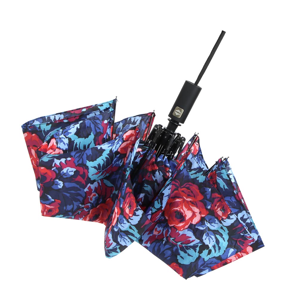 Зонт женский, автомат, сплав, пластик, полиэстер, 55см, 8 спиц, 4 дизайна, арт.№ 302-010