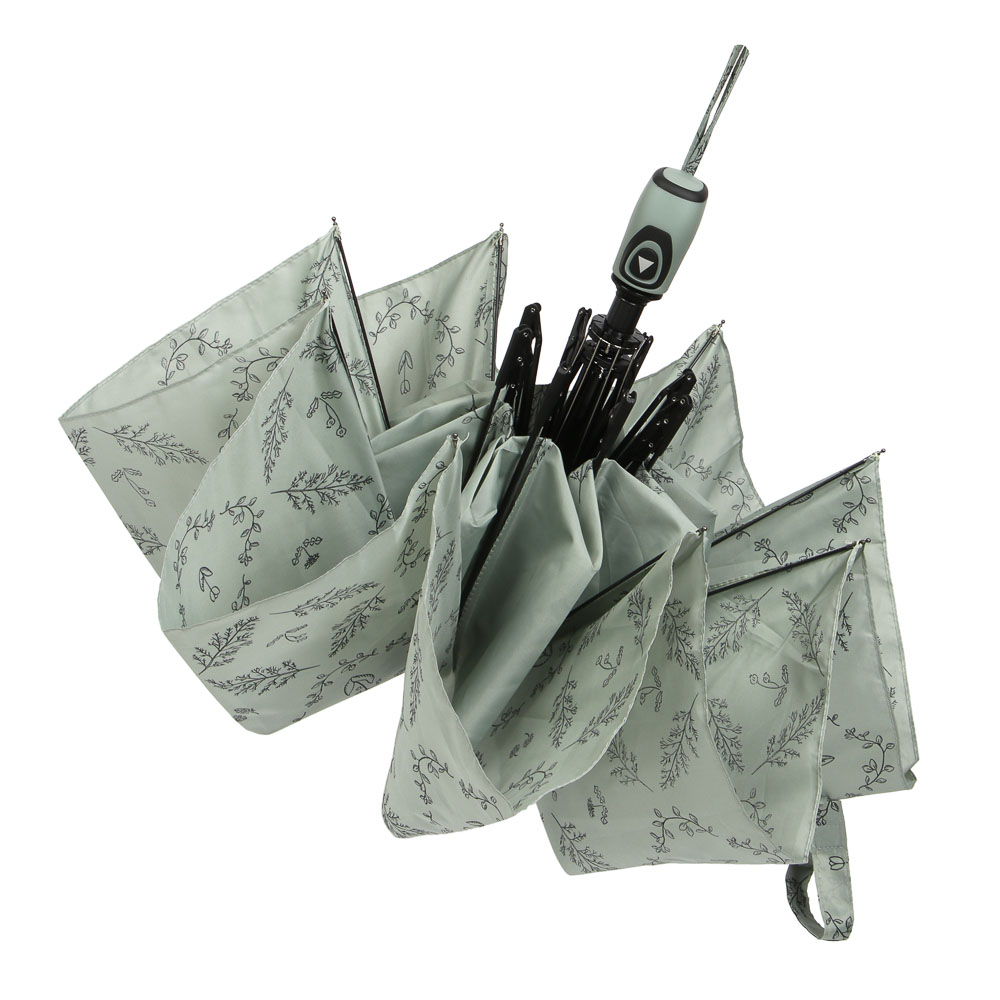 Зонт, полуавтомат, сплав, пластик, полиэстер, 55см, 8 спиц, 5 цветов, арт.№ 302-012