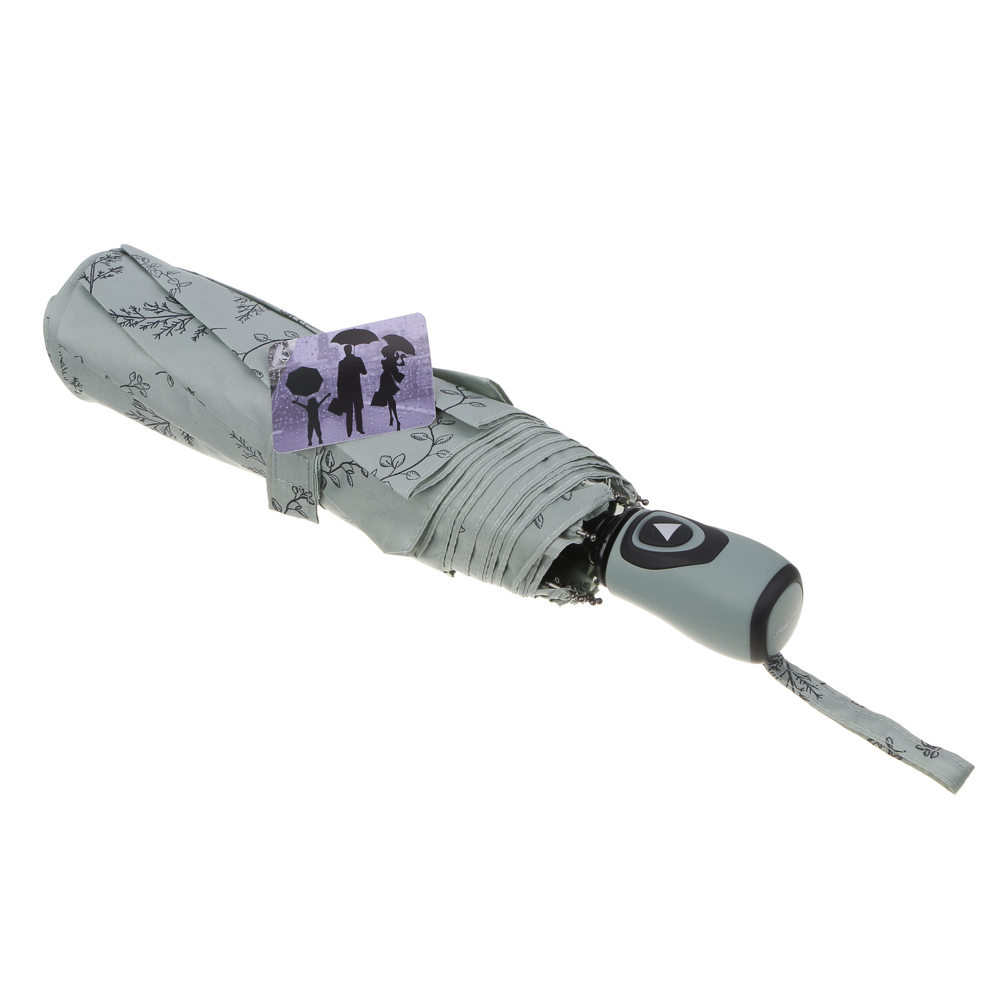 Зонт, полуавтомат, сплав, пластик, полиэстер, 55см, 8 спиц, 5 цветов, арт.№ 302-012