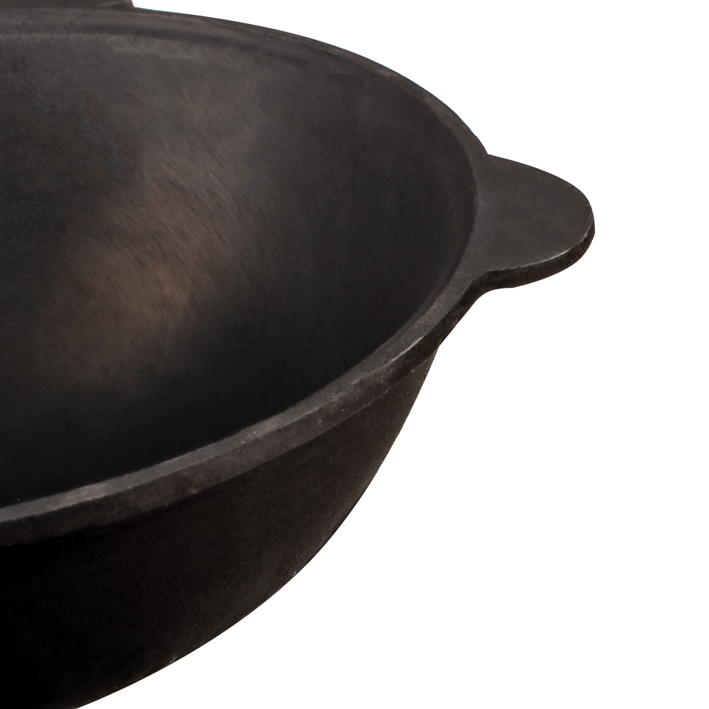 GRILLBOOM Казан чугунный с крышкой 8 л круглое дно 2К-Х066, арт.№ 102-003