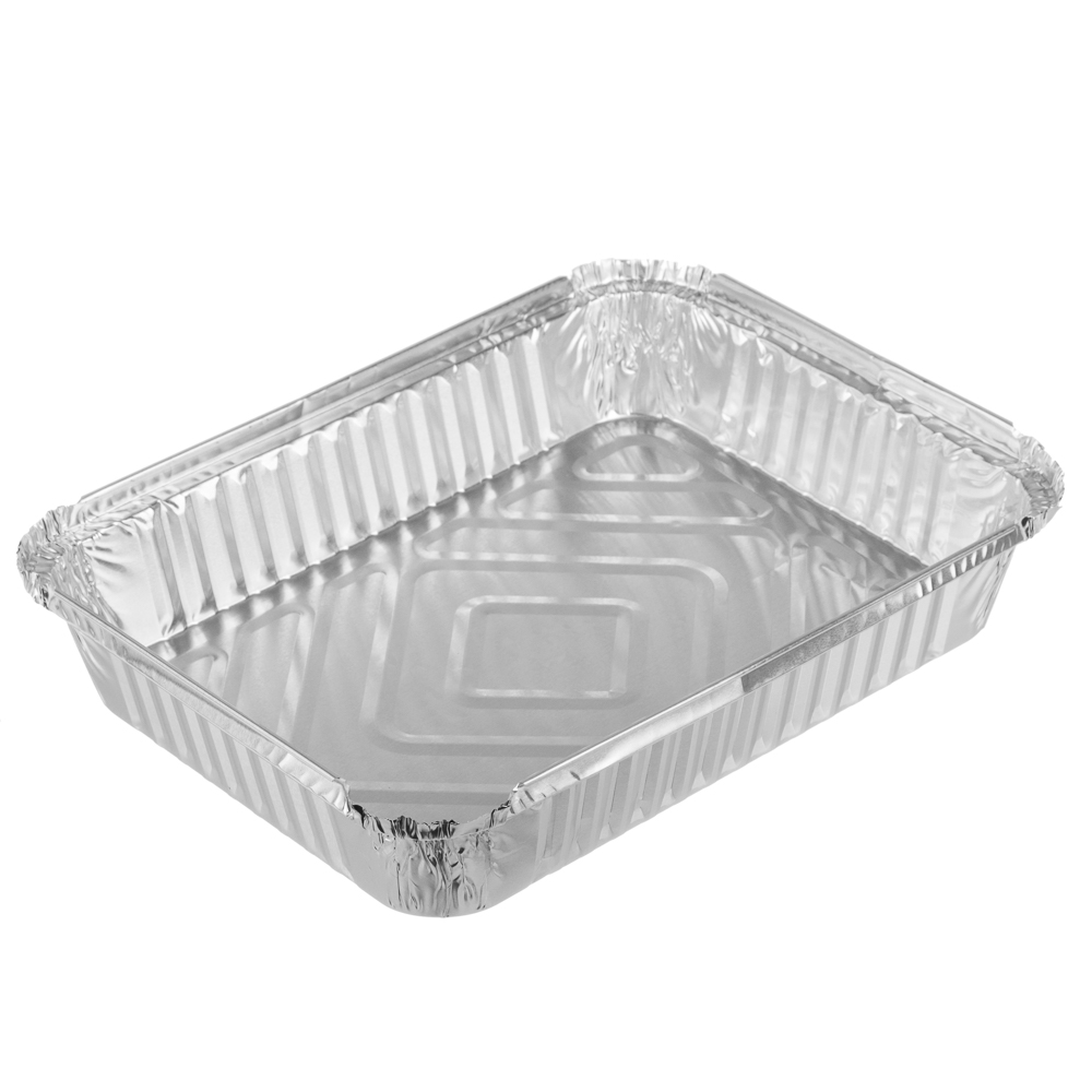 Форма для запекания, алюминиевая фольга, 21х15,8х4,3см, дно 19,6х14,4см, 1125мл, L-край, R29L, арт.№ 438-229