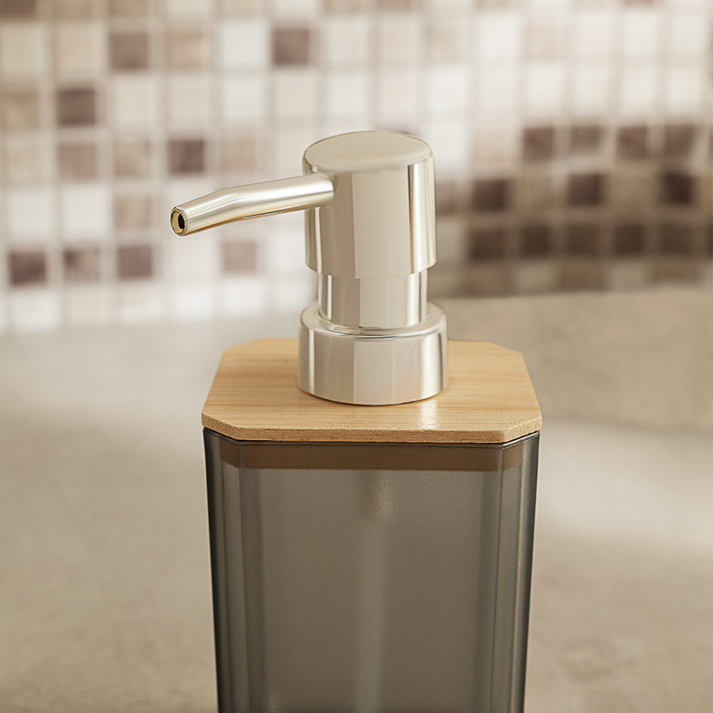 VETTA Дозатор для жидкого мыла "Токио", полистирол, бамбук, арт.№ 463-305