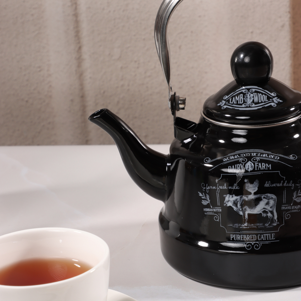 VETTA Ранчо Чайник эмалированный 1,1 л, 3 дизайна, индукция, арт.№ 894-484