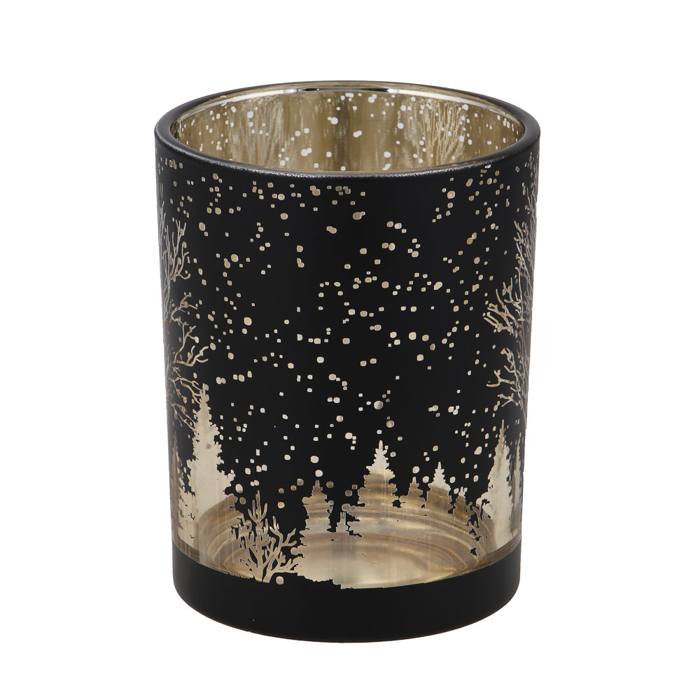 BY COLLECTION Black Line Подсвечник, 10х12,5см, стекло, арт.№ 820-864