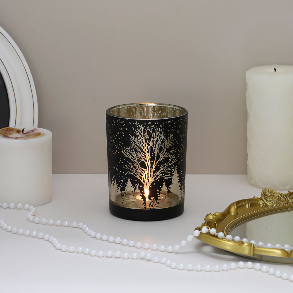 BY COLLECTION Black Line Подсвечник, 10х12,5см, стекло, арт.№ 820-864